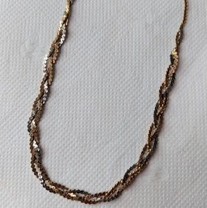 Vintage mixed metal braided chain